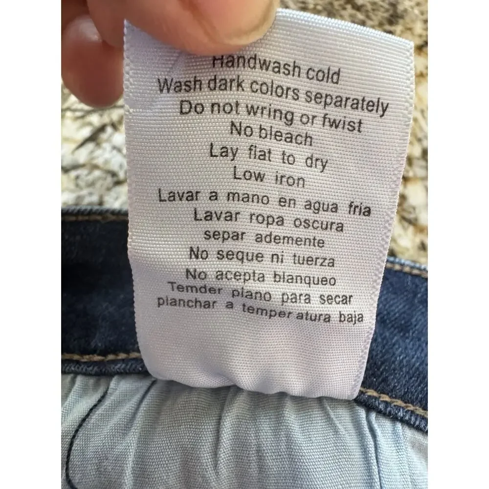 Judy Blue Trouser Flare Jeans Women’s 3/26 Stretch Dark Wash Boho Bell Bottom - Picture 6 of 8